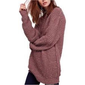 EUC free people mauve tunic sweater